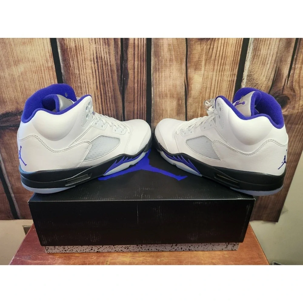 Air Jordan 5 Retro Concord White Black Purple DD0587-141 Men's Shoes Size 11